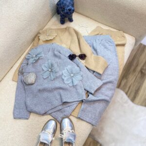 ست تونیک و شلوار بافت سه گل